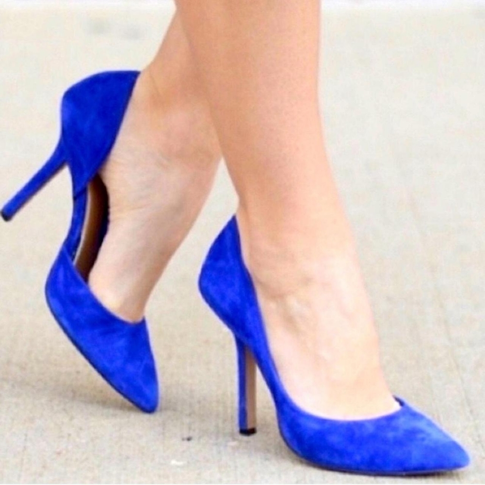 BCBG Paris Brillant Blue Suede